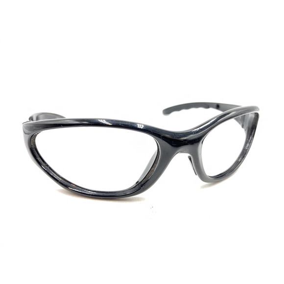 Wiley X Polished Black Oval Wrap Sunglasses Frames 130 Designer Sports Men Women - Picture 1 of 12